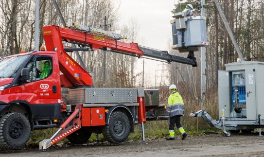 ESO mobili transformatorinė padės greičiau atstatyti elektros tiekimą gyventojams