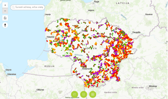 Naujas ESO įrankis: interaktyvus žemėlapis parodys, kur miškuose kabeliuojamos oro linijos