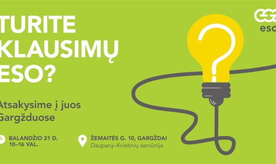 ESO atvyksta į Gargždus ir Marijampolę – gyvos konsultacijos gyventojams
