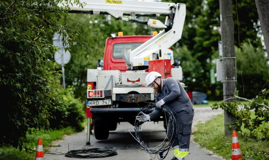 ESO brigados penktadienio rytą operatyviai šalina stipraus vėjo padarinius